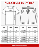 Boys Textured Cotton Co-Ord Set for Casual Wear | Age 1 to 10 Years | Half Sleeve T-Shirt & Shorts Combo Set