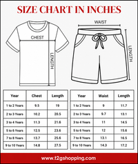 Boys Textured Cotton Co-Ord Set for Casual Wear | Age 1 to 10 Years | Half Sleeve T-Shirt & Shorts Combo Set