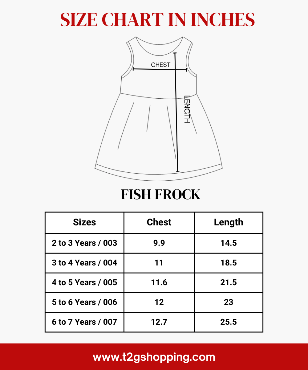 Fish Frock Floral Printed | Casual wear for Girl Kids Age 2 To 7 Years (Pack of 3)