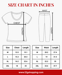 Girls Cotton Printed T-Shirt with Vertical Textured Lines Full-Length Pant Nightwear | Age 8 to 15 Years (Pack Of 3 Sets)