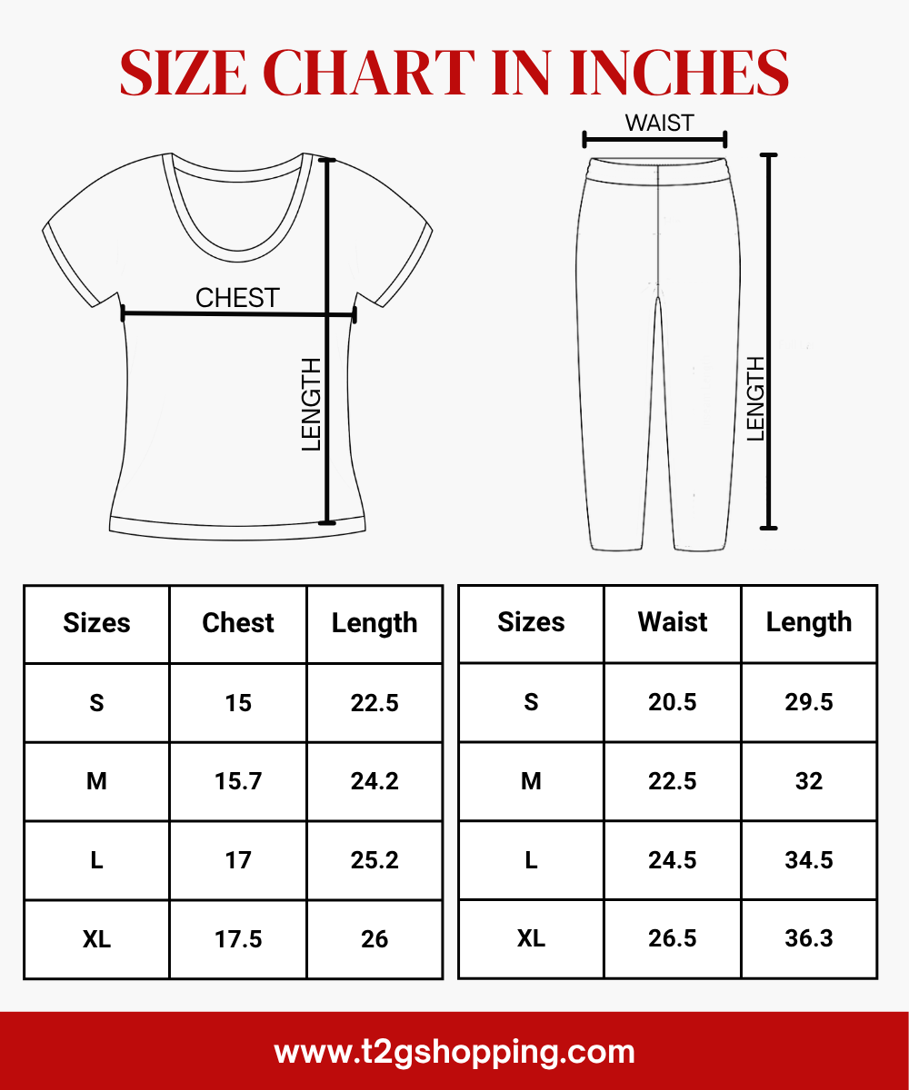 Girls Cotton All-Over Printed T-Shirt & Full-Length Pant Night Suit | Age - 9 to 15 Years | Pack of 2 Sets