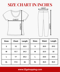 Girls Cotton All-Over Printed T-Shirt & Full-Length Pant Night Suit | Age - 9 to 15 Years | Pack of 2 Sets