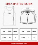 Pure Cotton | Cartoon Tiger Printed | Kids Sleeveless T-Shirt & Shorts Combo Set for Baby Boys | Age 1 to 2 Year