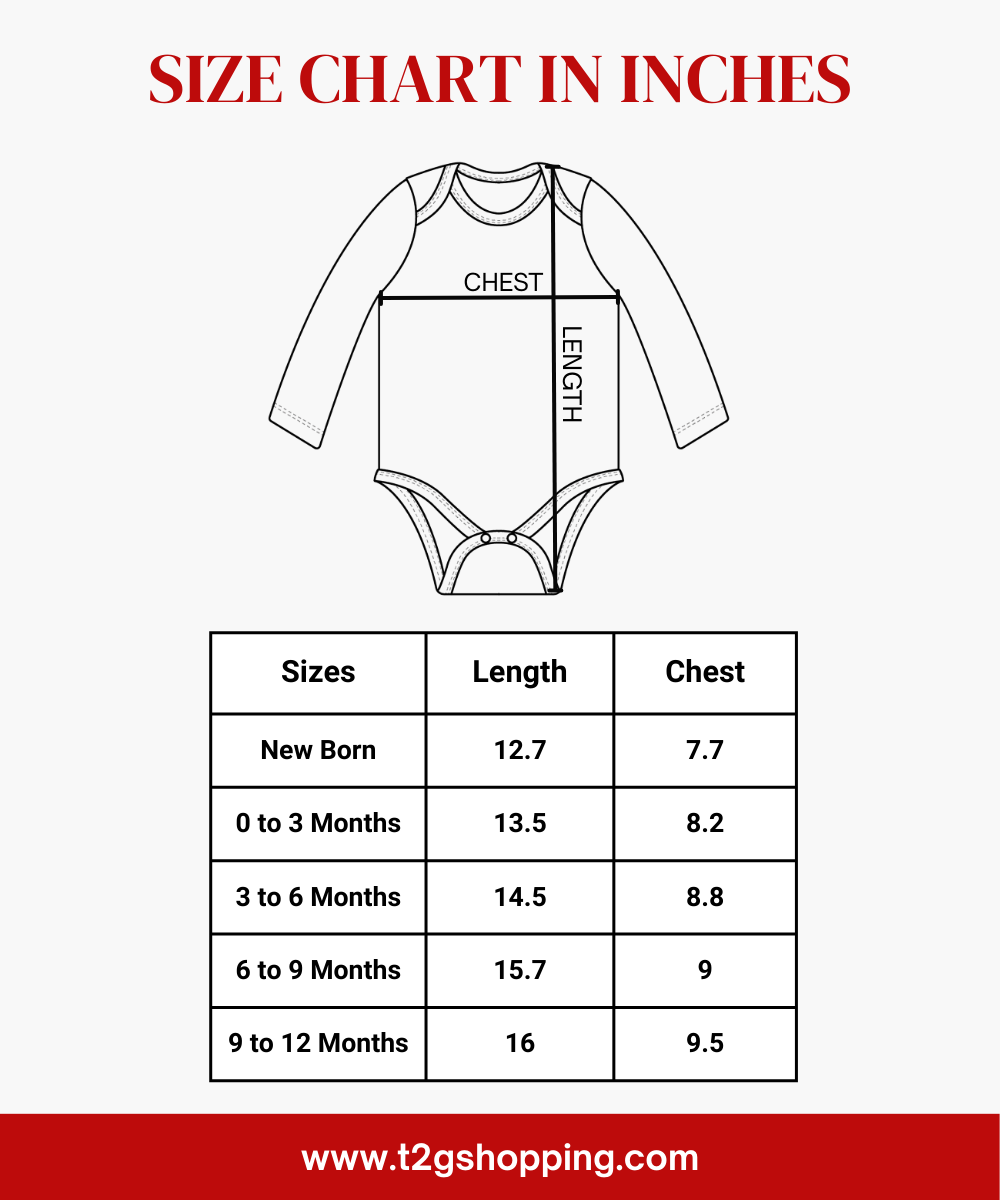 Boy & Girl Baby Long Sleeve Bodysuit | 100% Pure Cotton | Age 0-12 Months (Pack of 3 Combo)