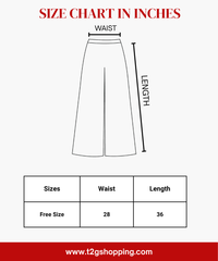 Crinkle Cotton Palazzo Pant | Casual Night wear for Women (Pack of 2)