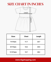 Girls Printed Half Sleeve Cotton Contrast Frock Dress | Floral Knee Length Casual Wear for Kids | Age - 5 to 10 Years | (Pack of 2)