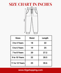 Boys Cotton Track Pant | Plain Melange Blue Color | Age 3 to 12 Years