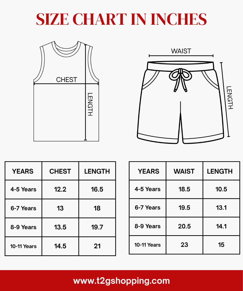 Boys Race Car Print | Sleeveless T-Shirt & Shorts Co-ord Set | Age 4 to 11 Years (Pack Of 1 Set)