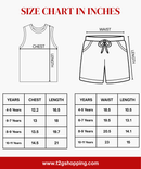 Boys Race Car Print | Sleeveless T-Shirt & Shorts Co-ord Set | Age 4 to 11 Years (Pack Of 1 Set)