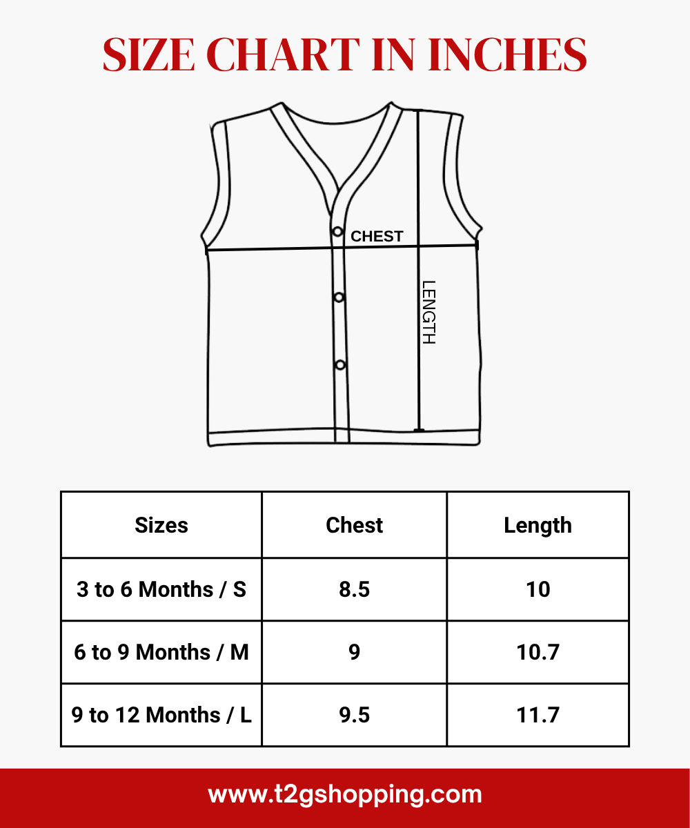 Baby Girls Sleeveless Muslin Cotton Printed Jebla Vest | 3–12 Months (Pack of 3)