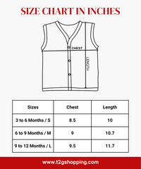 Baby Girls Sleeveless Muslin Cotton Printed Jebla Vest | 3–12 Months (Pack of 3)