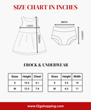 Girl Baby Sleeveless Cotton Frock Printed with Underwear | Age 0 to 6 Months (Pack of 3 Pieces)