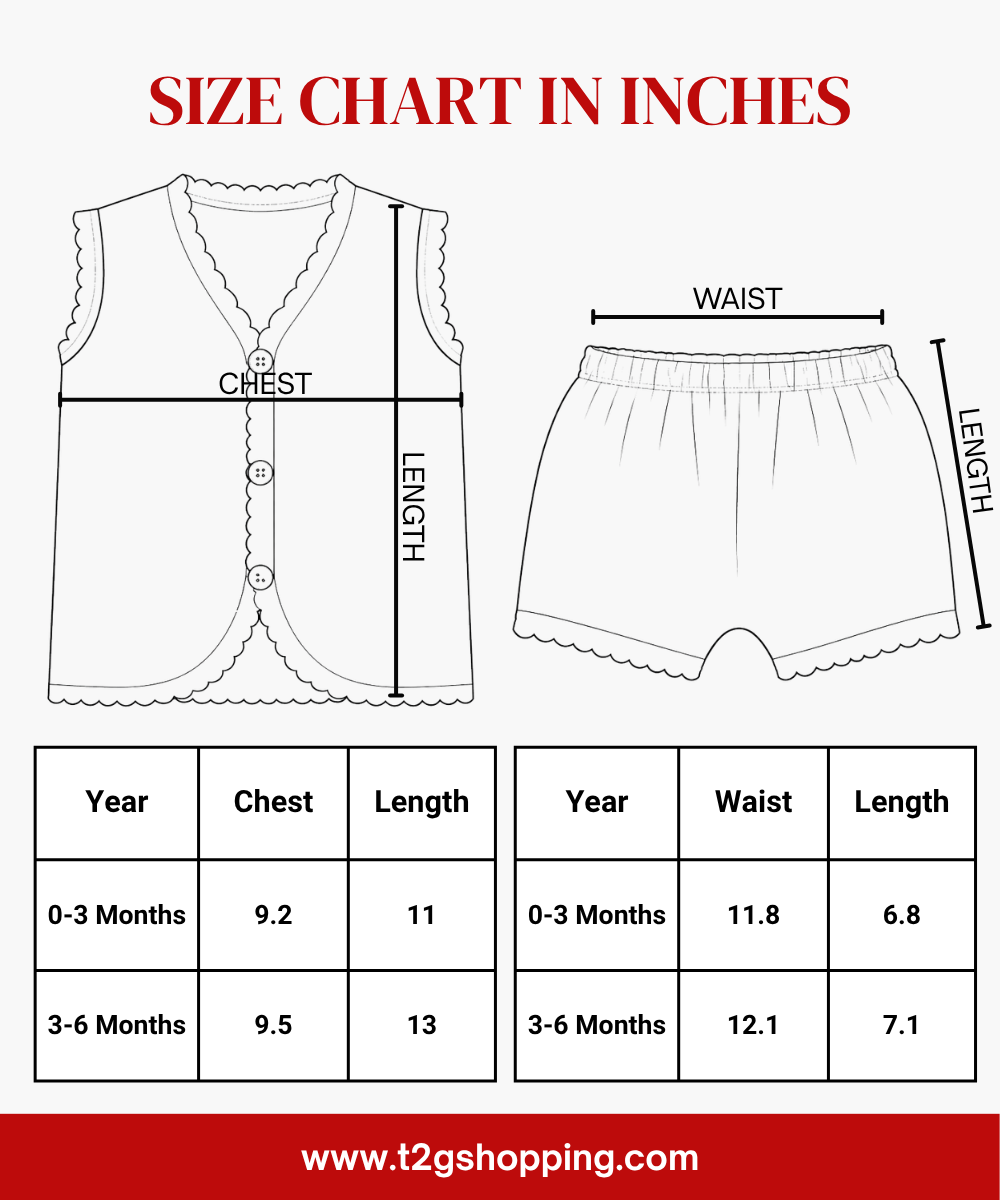 Boy & Girl Babies Poly Cotton Sleeveless Printed Top & Shorts Co-ord Set | 0-6 Months (Pack of 5) - Style 3