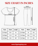 Girls Printed Cotton Night Suit Combo | Graphic Printed T-Shirts & Floral Night Pant | Age-2 to 6 Years | Pack Of 2 Sets