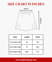 Rayon Floral Printed Skirt | Casual wear for Girl Kids Age 1 To 6 Years (Pack of 3)