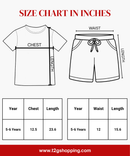 Girls Pure Cotton Printed T-Shirt & Shorts Co-Ord Set for Casual Wear for Kids | Age 5 to 6 Year | Summer Outfit Combo