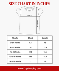 Baby Girls All Over Printed Cotton T-Shirt Multi Colour | Age 3 to 24 Months (Pack of 3 Pieces)