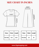 Women Top & Pyjama Pant Night Suit Co-ord Set | Navy Color