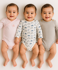 Cotton Babies Body Suit  | Sleep Suit | Romper | Age 0-18 Months (Pack Of 3)