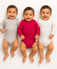 Cotton Babies Body Suit  | Sleep Suit | Romper | Age 0-18 Months (Pack Of 3)