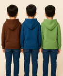 Cotton Kids Hoodie Printed Multi Colour | Age 6 to 11 Years (Pack of 3 Pieces)