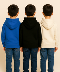 Cotton Kids Hoodie Printed Multi Colour | Age 6 to 11 Years (Pack of 3 Pieces)
