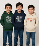 Cotton Kids Hoodie Printed Multi Colour | Age 3 to 6 Years | (Pack of 3 Pieces)