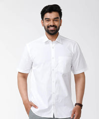 Premium Cotton Slim Fit White Formal Shirt for Men