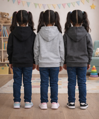 Cotton Kids Cartoon Printed Hoodie Multi Color | Age 2 to 11 Years (Pack of 3 Pieces)