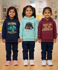 Cotton Kids Cartoon Printed Hoodie Multi Color | Age 2 to 11 Years (Pack of 3 Pieces)