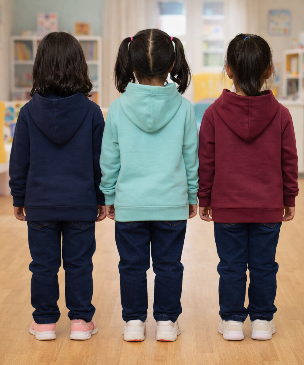 Cotton Kids Cartoon Printed Hoodie Multi Color | Age 2 to 11 Years (Pack of 3 Pieces)