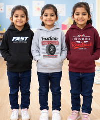 Cotton Kids Cartoon Printed Hoodie Multi Color | Age 2 to 11 Years (Pack of 3 Pieces)