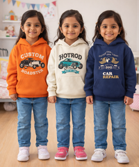 Cotton Kids Cartoon Printed Hoodie Multi Color | Age 2 to 11 Years (Pack of 3 Pieces)