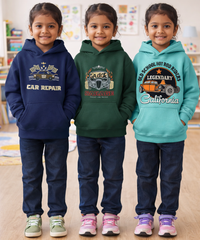 Cotton Kids Cartoon Printed Hoodie Multi Color | Age 2 to 11 Years (Pack of 3 Pieces)