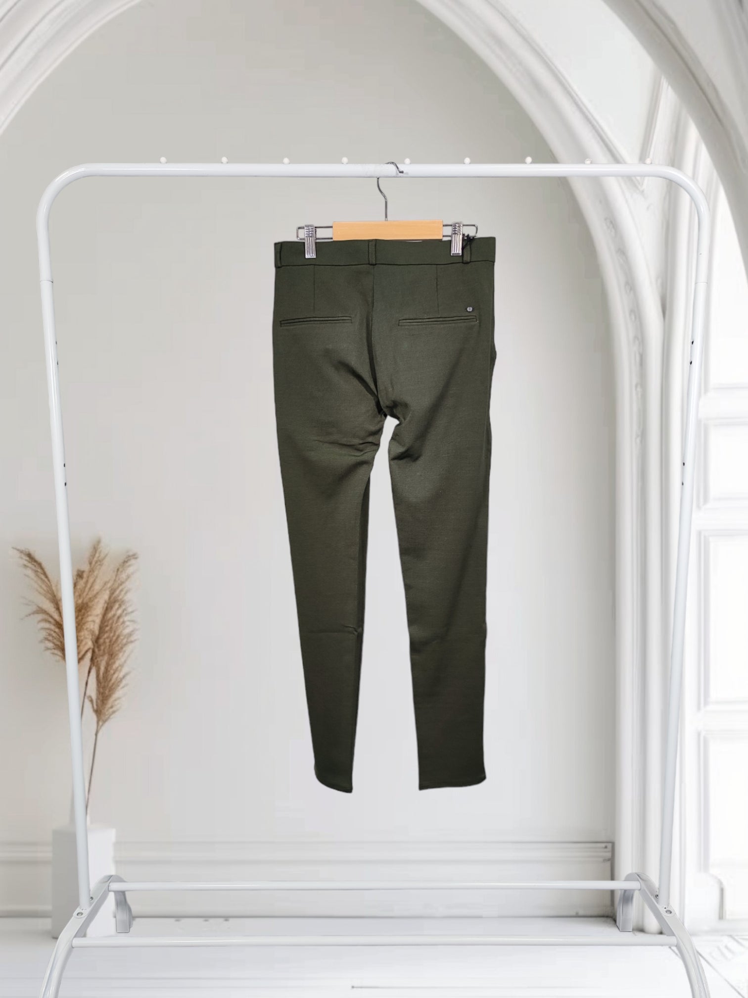 D Mark Slim Fit Lycra Pant Dark Green Colour, Formal Lycra Pant, Regular Fit Lycra Blend Trousers