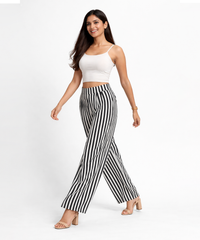 Elephant Palazzo Pant | Casual Wear for Women | Zebra Lines