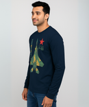 Full Sleeve Round Neck T Shirt / 100% Combed Cotton Single Jersey Bio Wash / ROLLS RUN