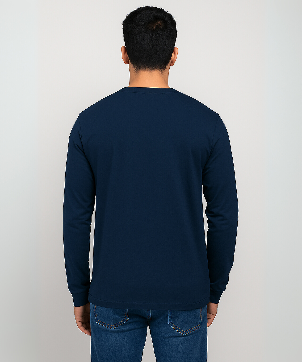 Full Sleeve Round Neck T Shirt / 100% Combed Cotton Single Jersey Bio Wash / ROLLS RUN