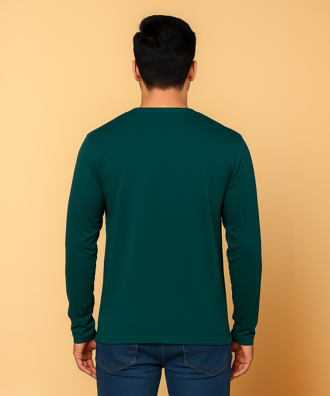 Full Sleeve Round Neck T Shirt / 100% Combed Cotton Single Jersey Bio Wash / ROLLS RUN