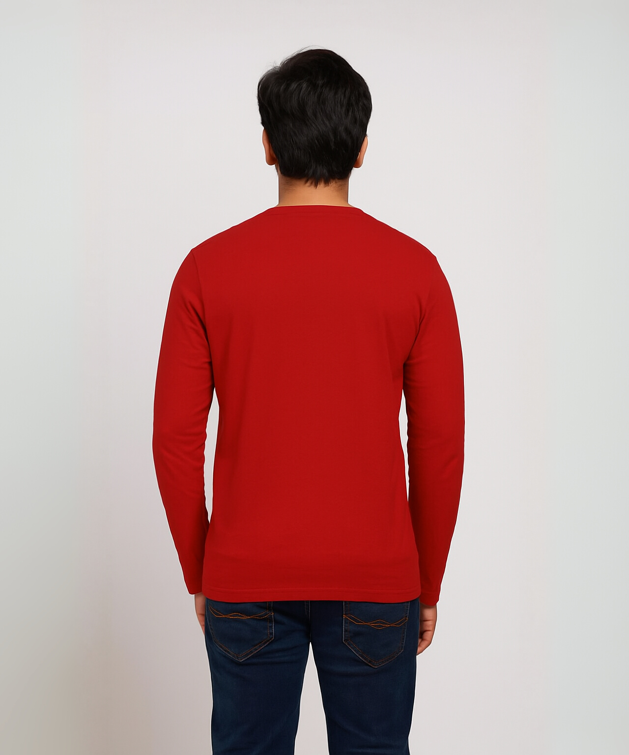 Full Sleeve Round Neck T Shirt / 100% Combed Cotton Single Jersey Bio Wash / ROLLS RUN