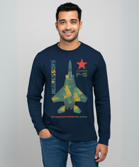 Full Sleeve Round Neck T Shirt / 100% Combed Cotton Single Jersey Bio Wash / ROLLS RUN