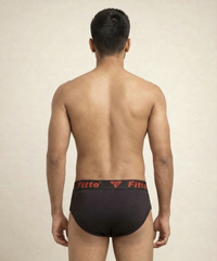 Fitto Spark Men's Brief's Red Underwear 100% Pure Cotton | (Pack of 5)