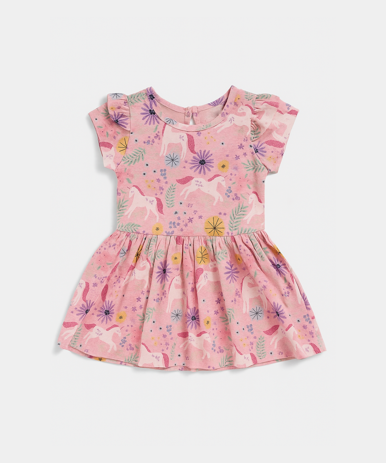 Girls 100% Cotton Printed Gown Dress/Frock Dress | Age 3-18 Months