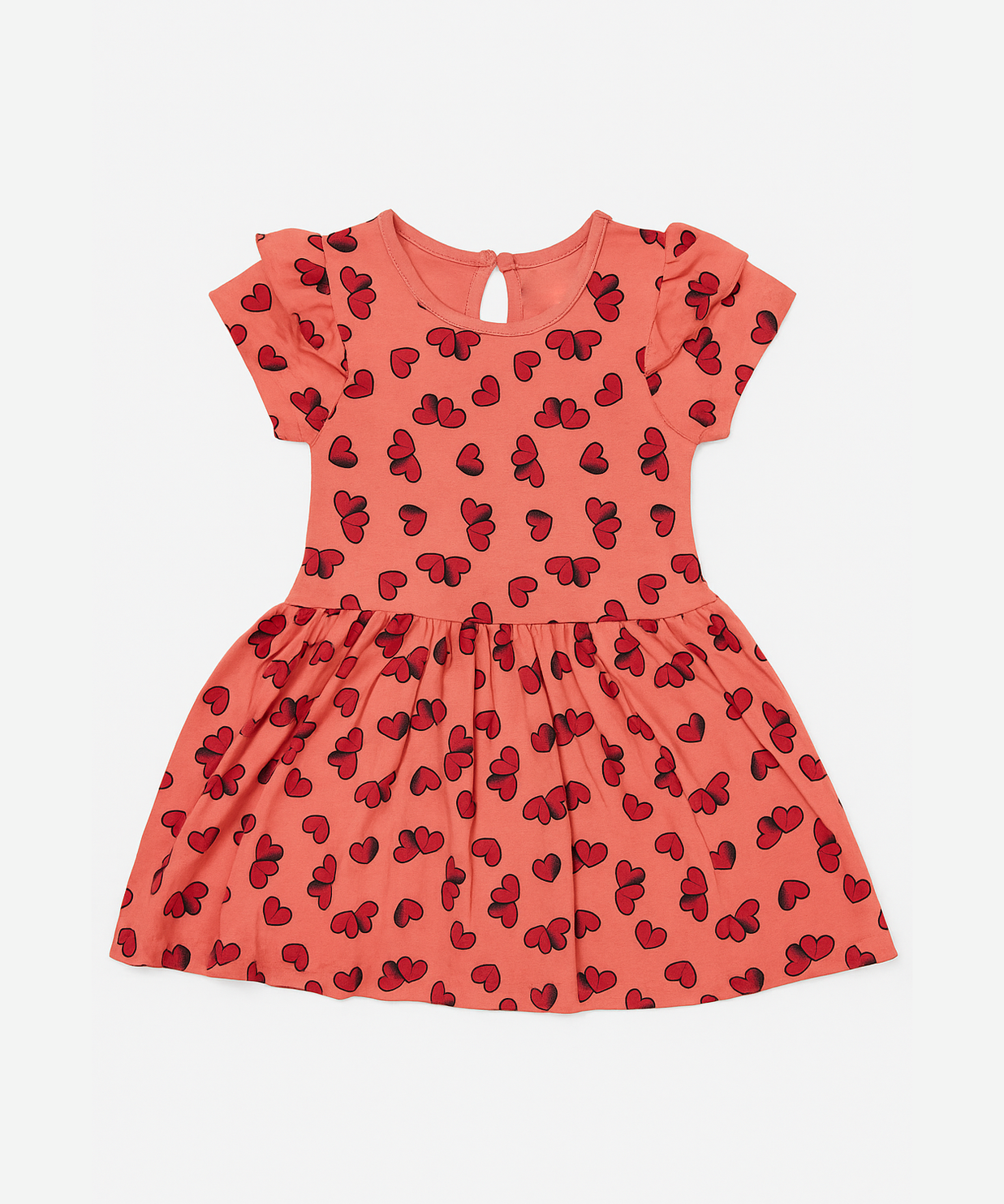 Girls 100% Cotton Printed Gown Dress/Frock Dress | Age 3-18 Months | Pink Colour