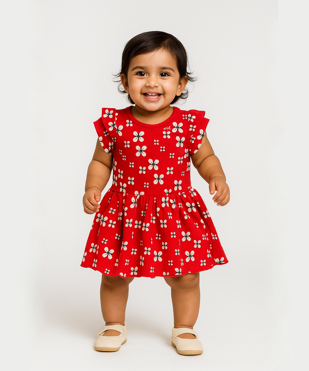 Girls 100% Cotton Printed Gown Dress/Frock Dress | Age 3-18 Months