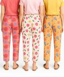 Women's 100% Printed Soft Cotton Night Wear | Track Pant - Pyjama (Pack of 3)