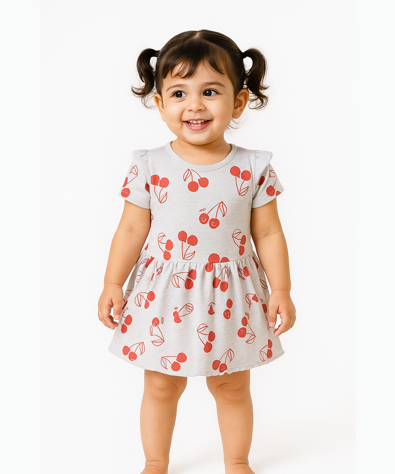 Girls 100% Cotton Printed Gown Dress/Frock Dress | Age 3-18 Months