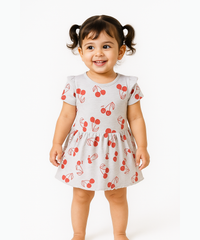 Girls 100% Cotton Printed Gown Dress/Frock Dress | Age 3-18 Months