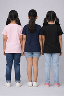 Girls Printed Casual Round Neck T-shirt (Pack of 3 Pieces)