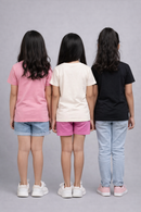 Girls Printed Casual Round Neck T-shirt (Pack of 3 Pieces)